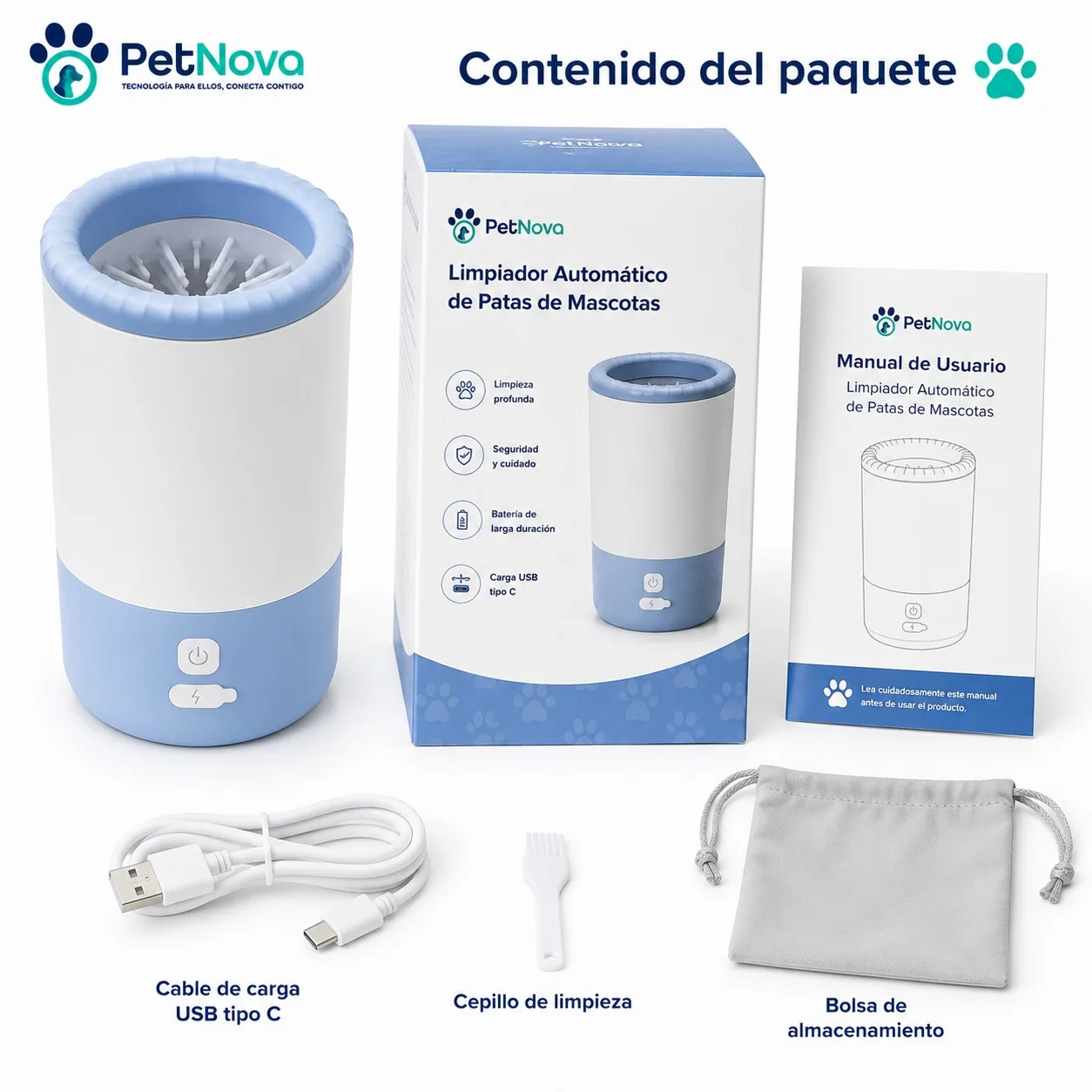 Limpiador Automático de Patas para mascotas  