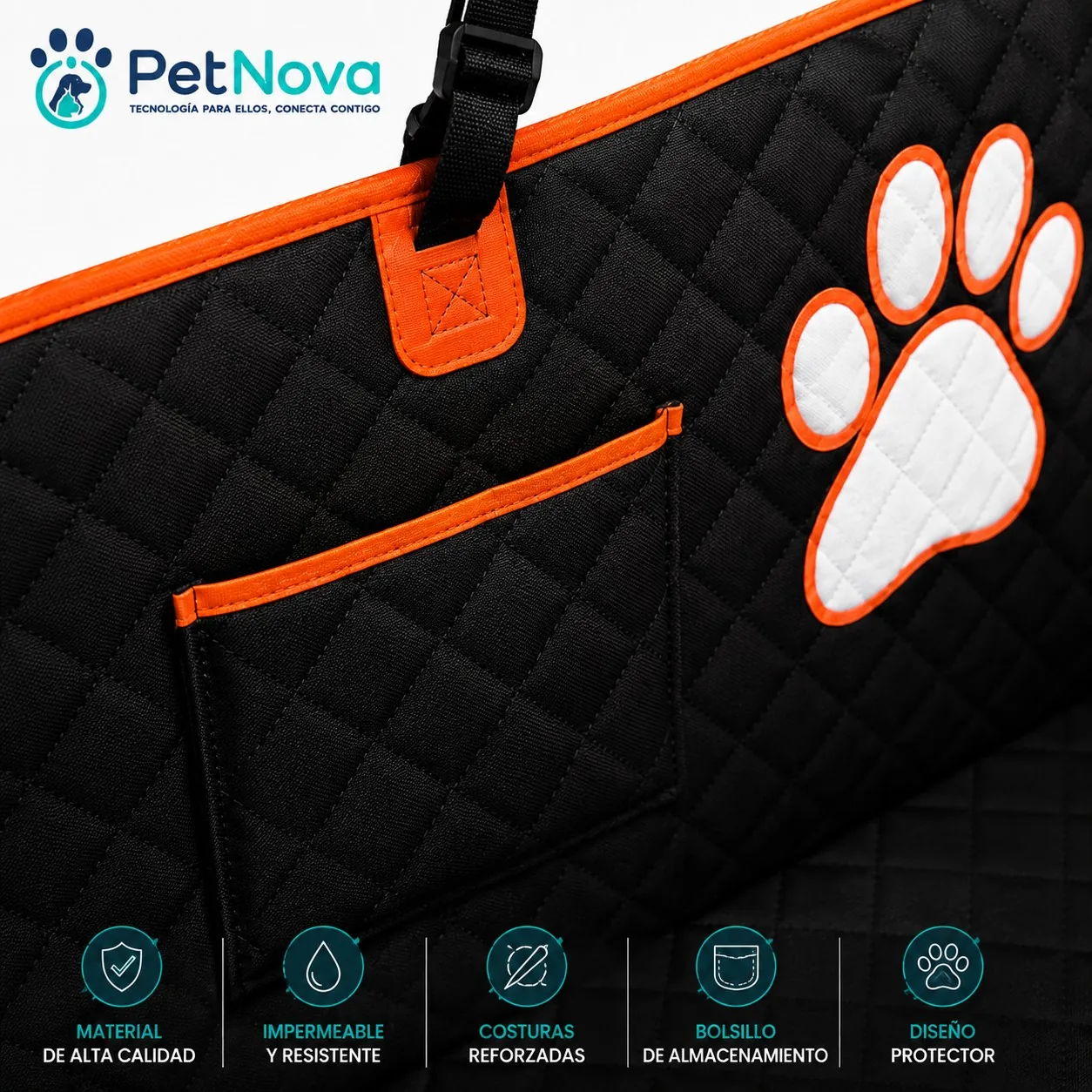 Funda Premium para Asiento de Auto para Mascotas