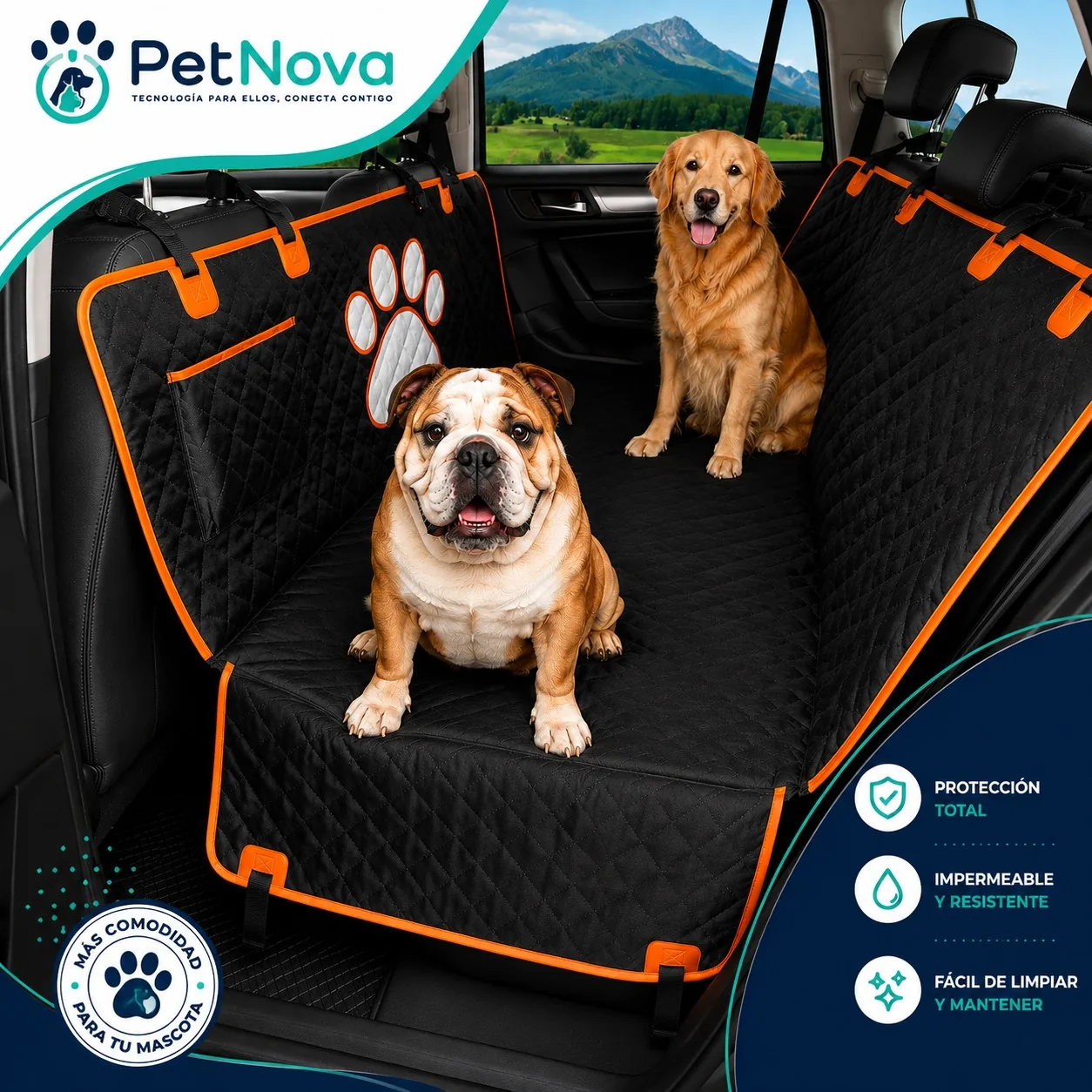Funda Premium para Asiento de Auto para Mascotas