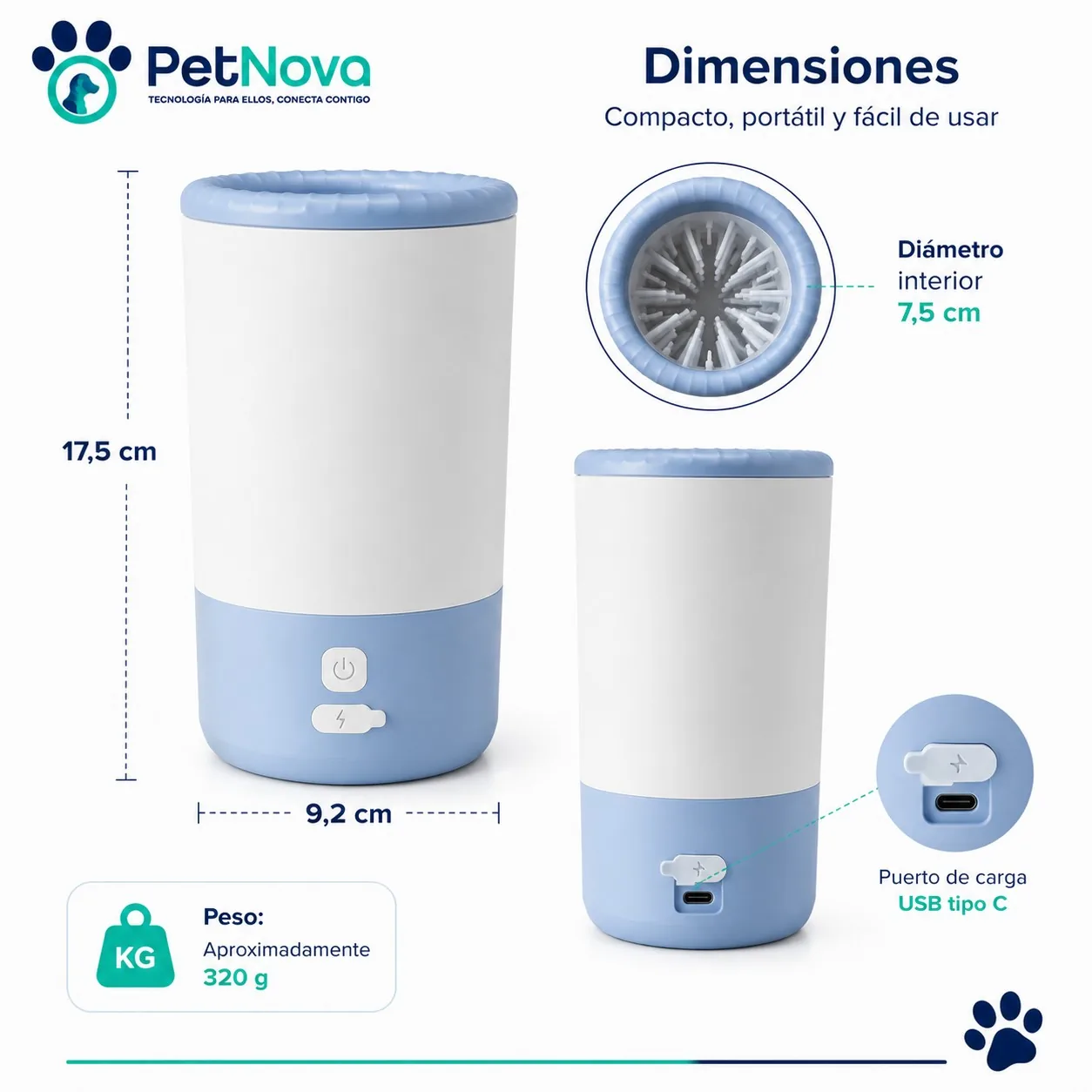 Limpiador Automático de Patas para mascotas  