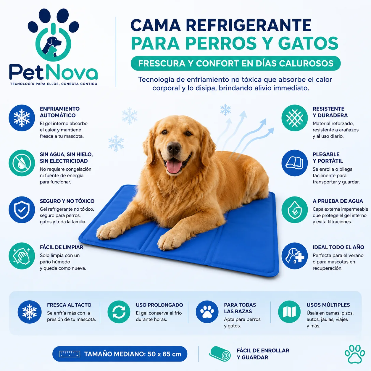 Cama Refrigerante para Mascotas