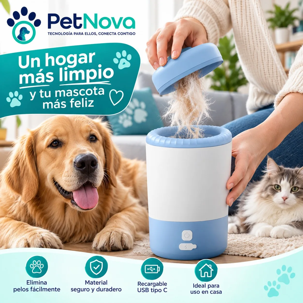 Limpiador Automático de Patas para mascotas  